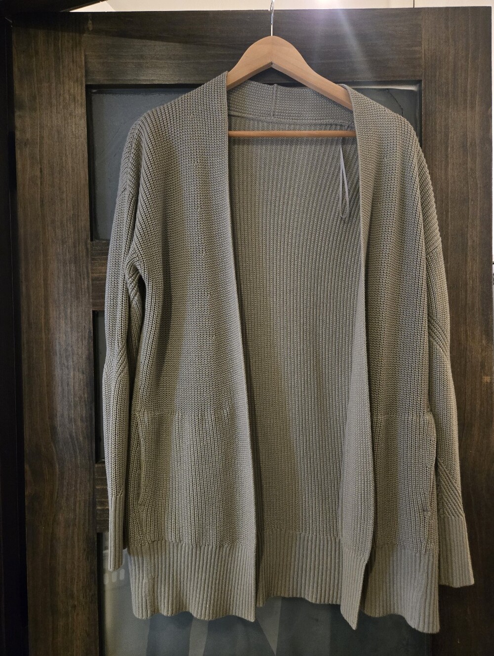 Lululemon Comfy Long Cardigan Beige Taupe Sz 8 Or 10